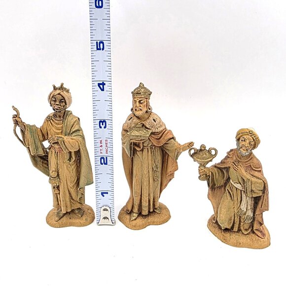 Vintage Fontanini Heirloom Depose Made Italy 1983 Small Nativity Figures 9 pcs - Picture 16 of 16